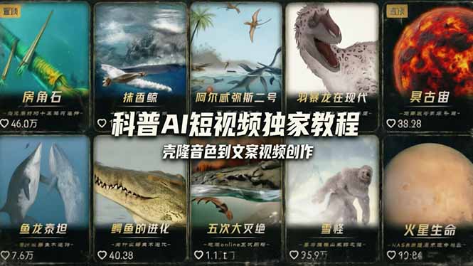 科普造物主AI短视频独家教程:从软件安装、壳隆音色到文案视频创作,零基础快速做爆款