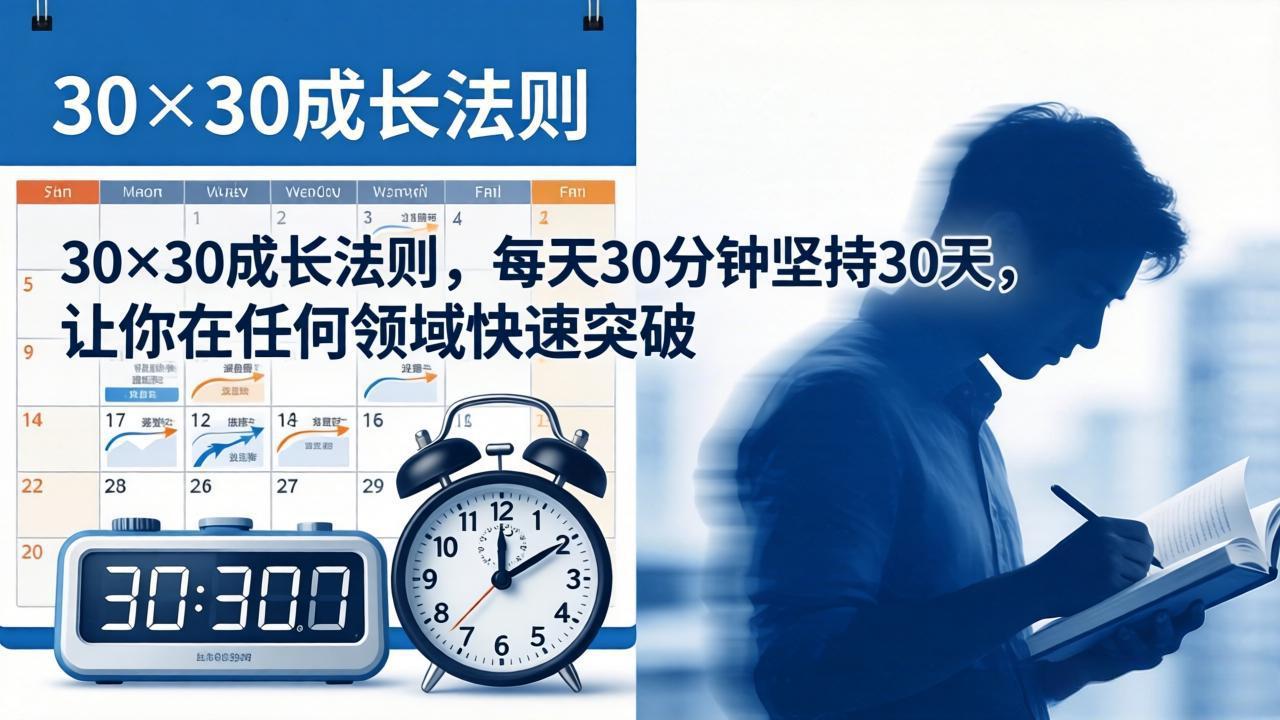 付费文章：30×30成长法则，每天30分钟坚持30天，让你在任何领域快速突破