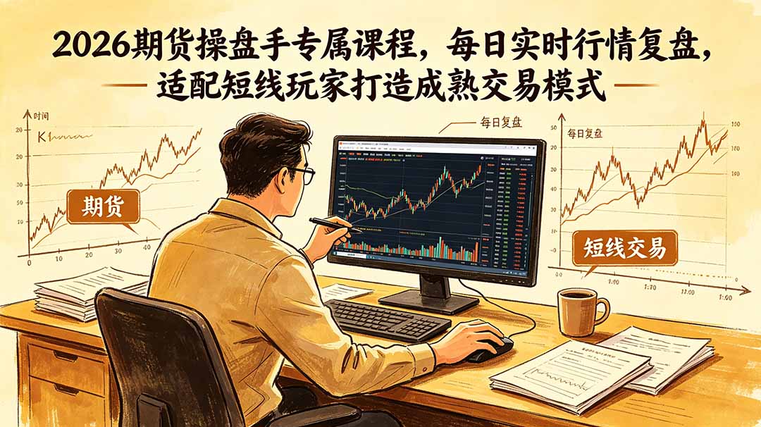 货操盘手专属课程-更新6月，每日实时行情复盘，适配短线玩家打造成熟交易模式